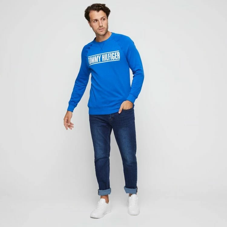 Tommy Hilfiger Fleece Crew China Blue Large - Image 4