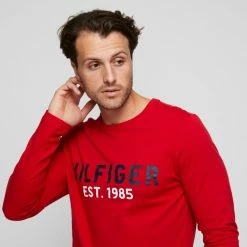 Tommy Hilfiger Graphic Long Sleeve Tee Mahogany Large