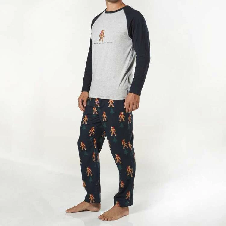 Mitch Dowd Flannel PJ Set Bigfoot Navy - Image 3