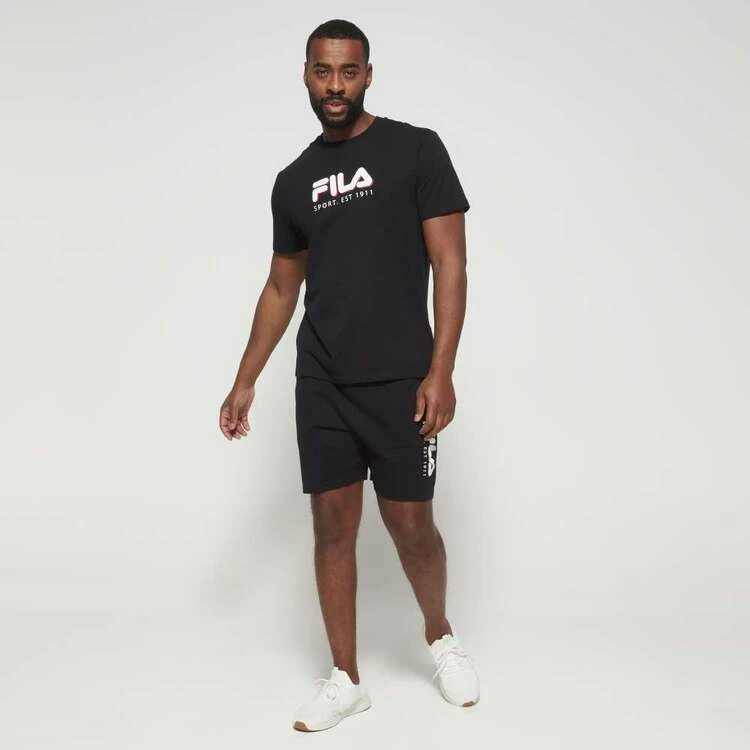 FILA Ethan Jersey Tee + Short Black - Image 3