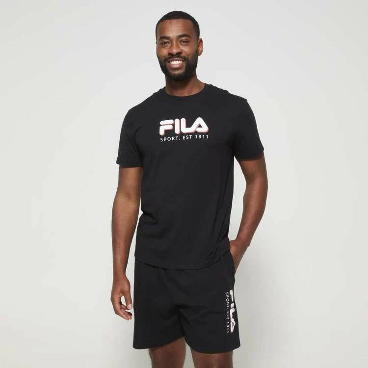 FILA Ethan Jersey Tee + Short Black - Image 5