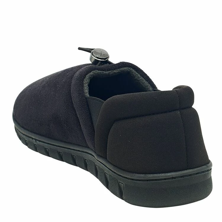 Exact Fit Memory Foam Drawstring Slipper Black - Image 4