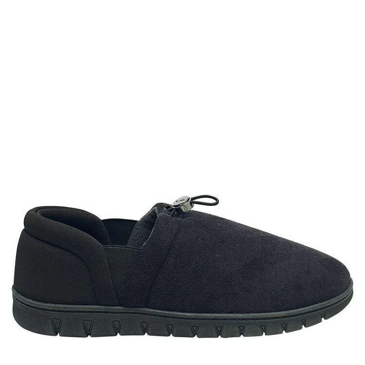 Exact Fit Memory Foam Drawstring Slipper Black - Image 5