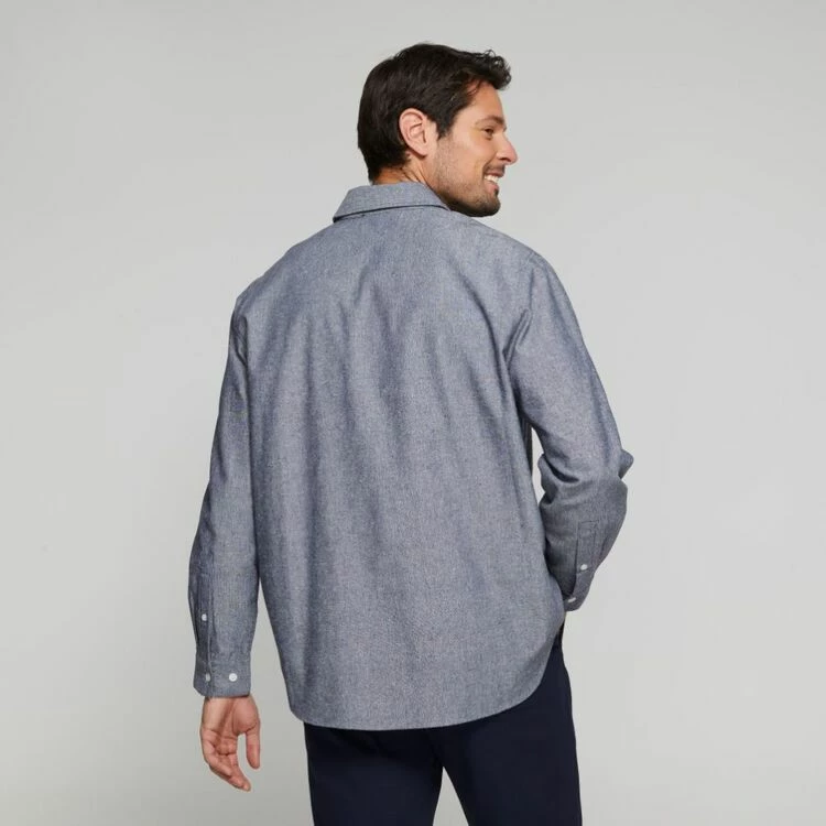 JB Jayson Brunsdon Casual Long Sleeve Shirt Chambray - Image 4