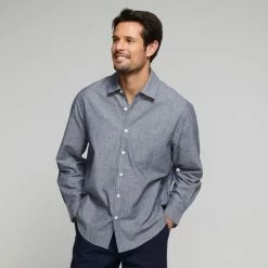 JB Jayson Brunsdon Casual Long Sleeve Shirt Chambray