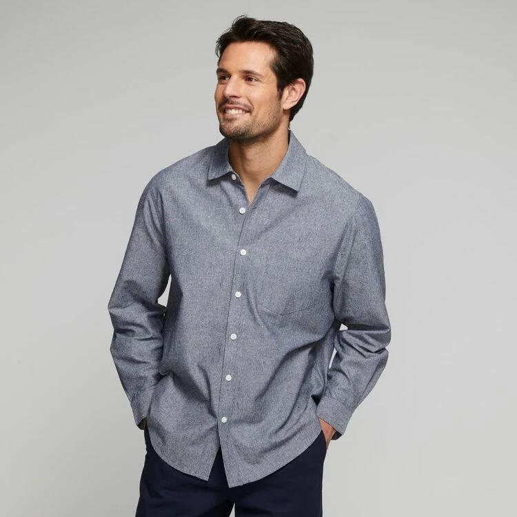 JB Jayson Brunsdon Casual Long Sleeve Shirt Chambray