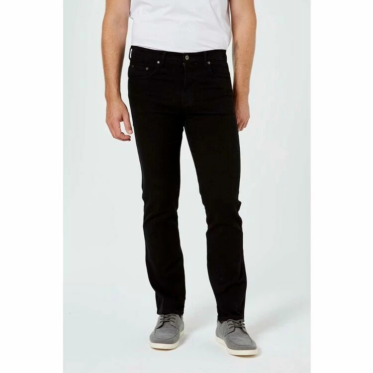 Jeans Ltd Men's Slim Fit Stretch Denim Jeans Black - Image 4