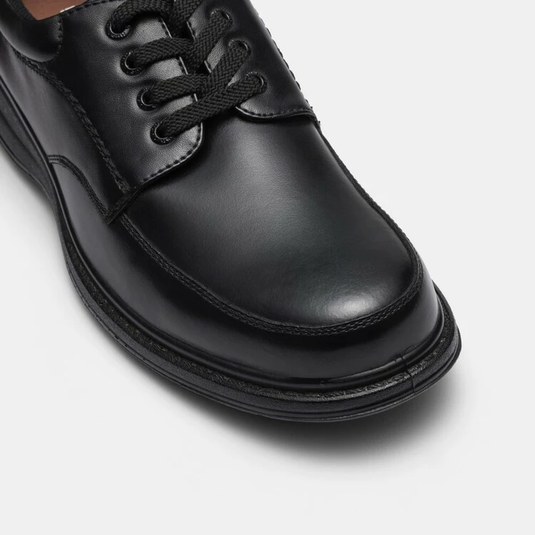 Hush Puppies Tristan Traditional Lace Up Leather Shoes Black - Image 2