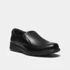 Hush Puppies Transport Wide Leather Slip On Black