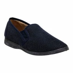 Grosby Richard Men's Corduroy Slippers Navy