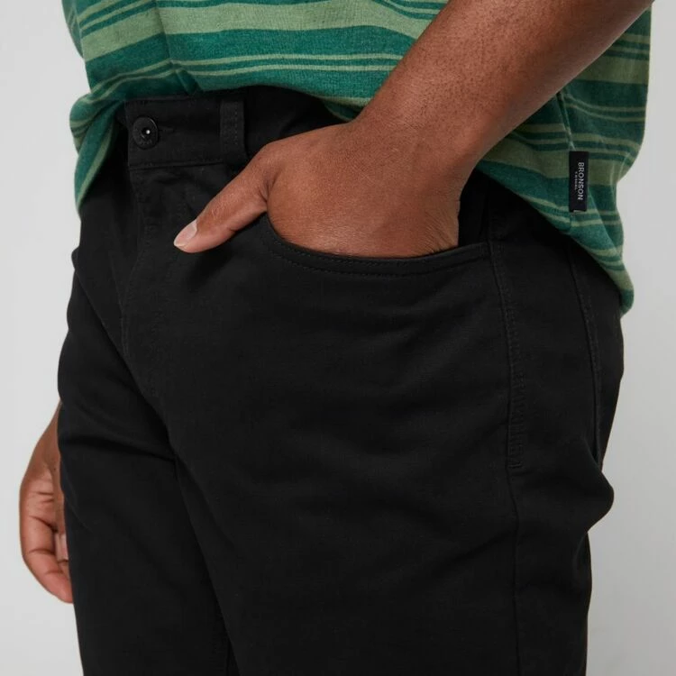 JC Lanyon Bedford Cord 5 Pocket Trouser Black - Image 2