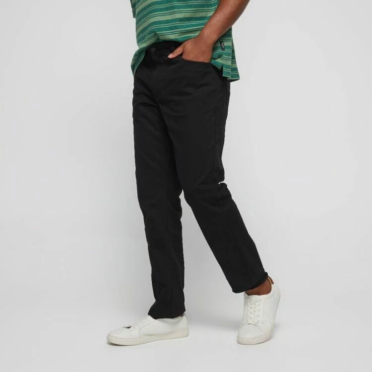 JC Lanyon Bedford Cord 5 Pocket Trouser Black