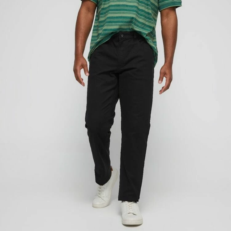 JC Lanyon Bedford Cord 5 Pocket Trouser Black - Image 5