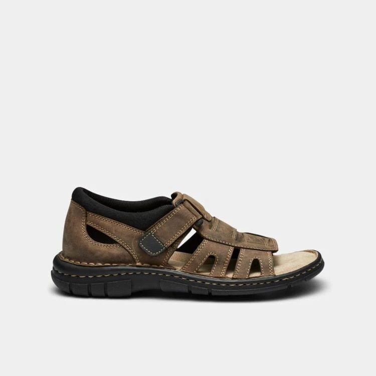 Hush Puppies Whip Closed Back Leather Sandals Brown - Image 6