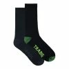 Tradie Black Cotton Work Socks 2 Pack Black