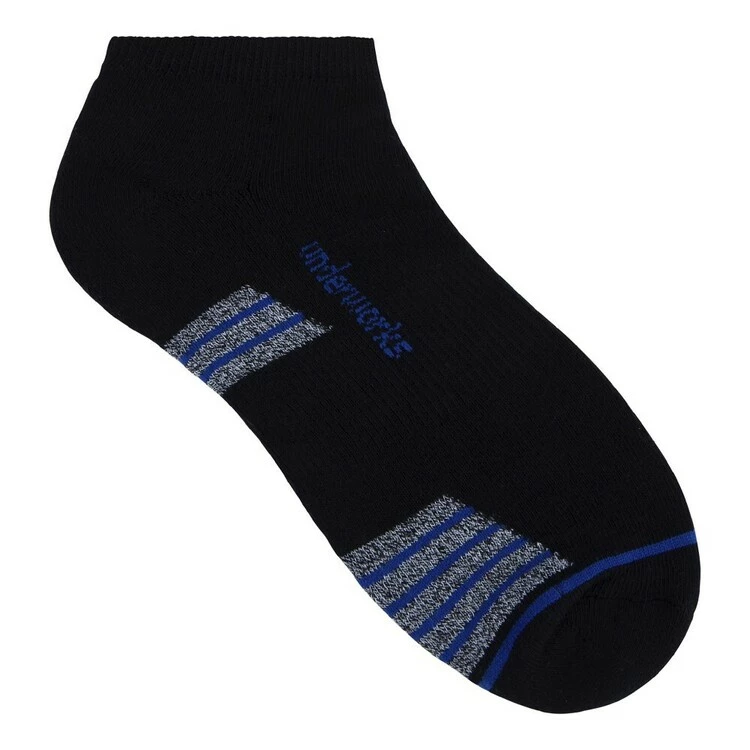 Underworks Low Cut Sport Socks 3 Pack Black - Image 3