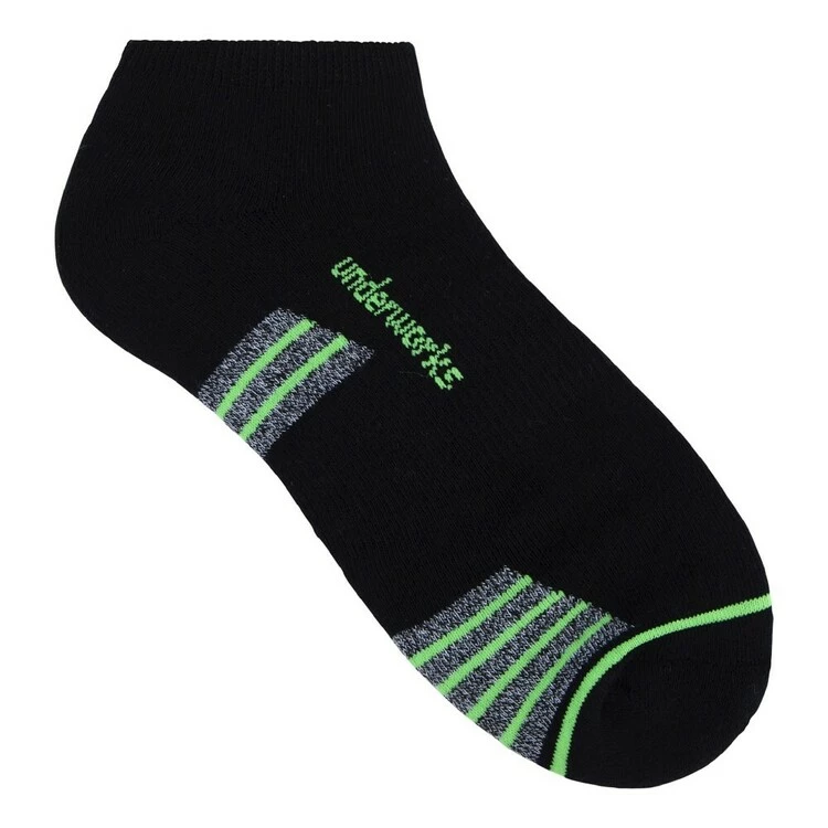 Underworks Low Cut Sport Socks 3 Pack Black - Image 2