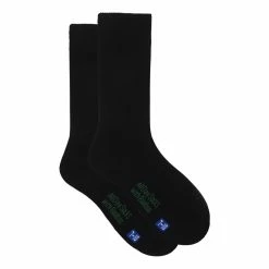 Underworks All Day Bamboo Crew Socks 2 Pack Black