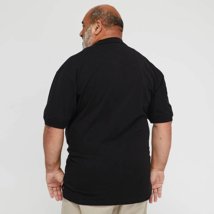 U.S. Polo Assn. Big Men's Polo With Bold Chest Stripe Logo Black - Image 4