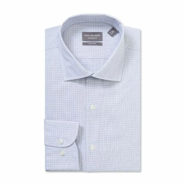 Van Heusen Tailored Fit Check Long Sleeve Shirt Vintage 46 / 90 - Image 3