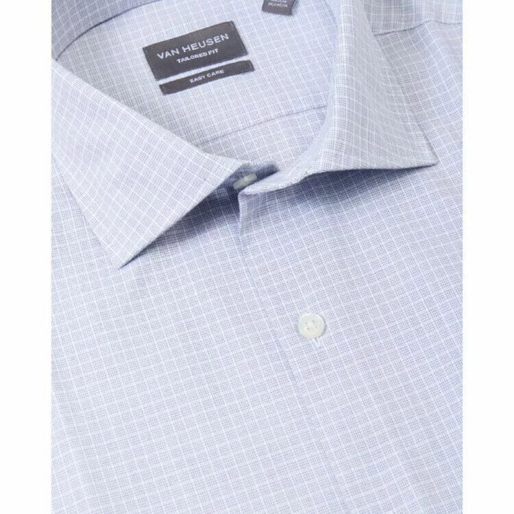 Van Heusen Tailored Fit Check Long Sleeve Shirt Vintage 46 / 90