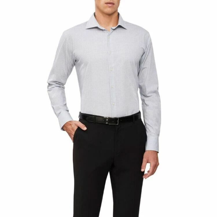 Van Heusen Tailored Fit Check Long Sleeve Shirt Vintage 46 / 90 - Image 4