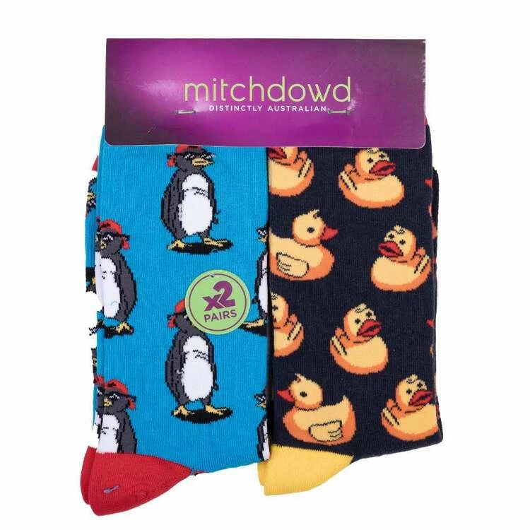 Mitch Dowd Penguins & Ducks Sock 2 Pack Multicoloured 8 - 13 - Image 4