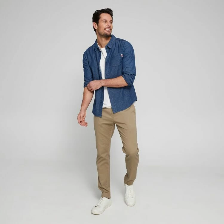 Lee Cooper Men's Denim Long Sleeve Shirt Denim - Image 5