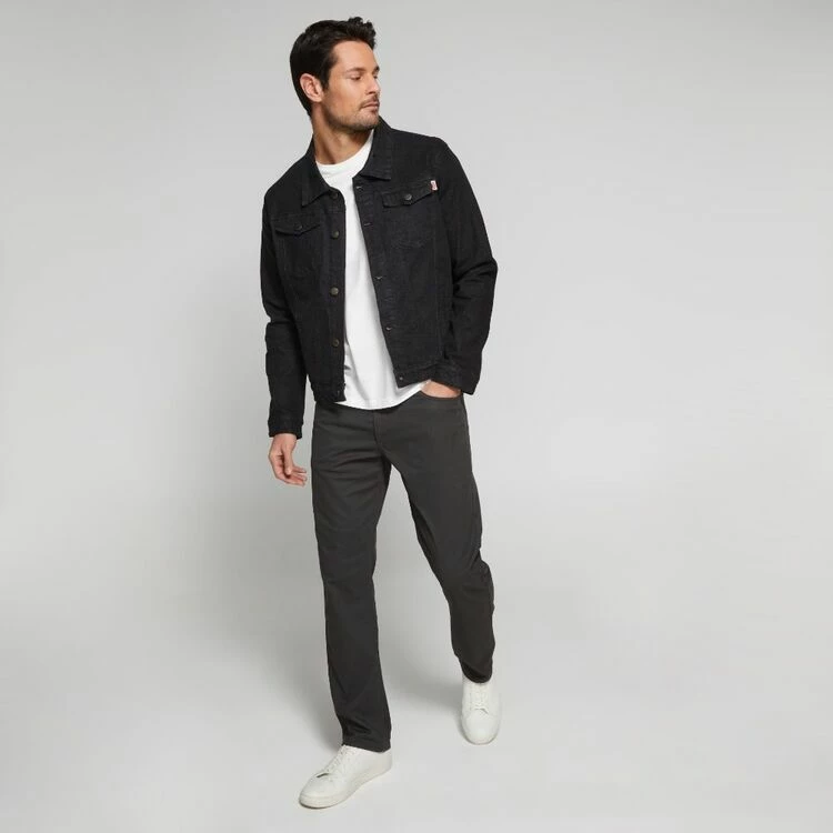 Lee Cooper Jeans Denim Trucker Jacket Black - Image 3