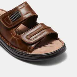 Bronson Gerard Double Strap Slide Brown