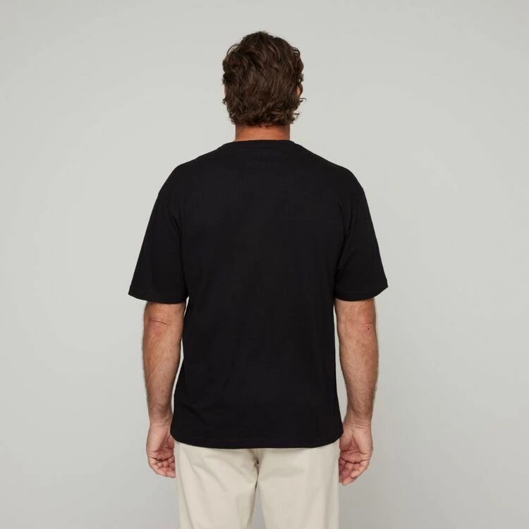 U.S. Polo Assn. Brand And Stripe Short Sleeve T-Shirt Black