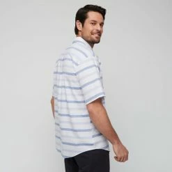 U.S. Polo Assn. Horizontal Stripe Short Sleeve Shirt Navy