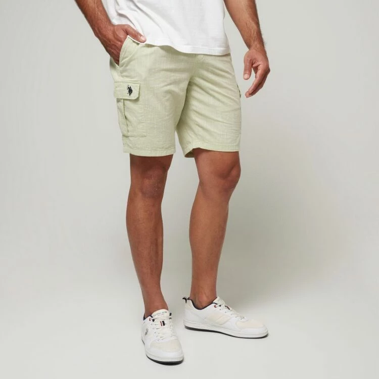 U.S. POLO Assn. Big Elastic Waist Cargo Shorts Khaki - Image 5