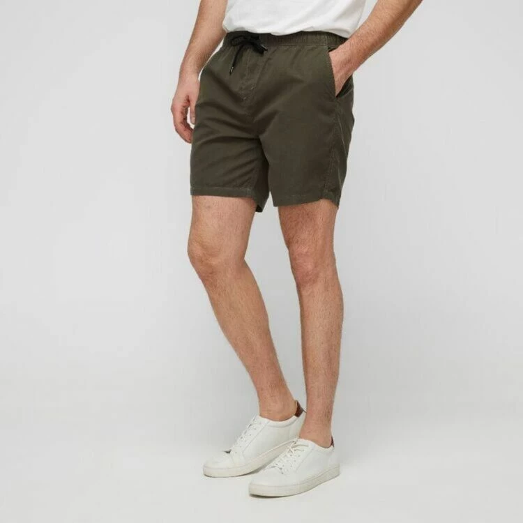 Bronson Casual Men's Newell Vintage Pull On Deck Shorts Khaki - Image 5