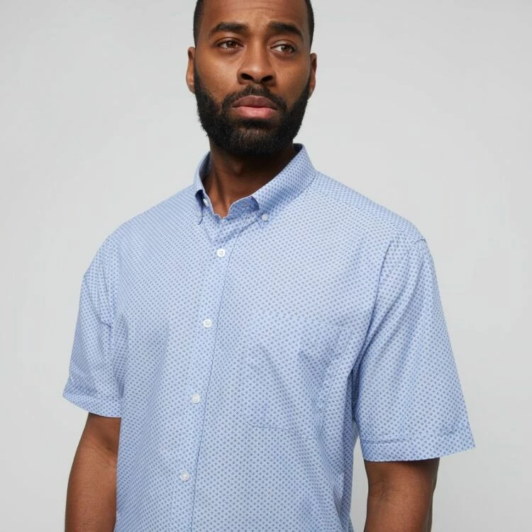 Jc Lanyon Harrison Easycare Short Sleeve Shirt Chambray - Image 2