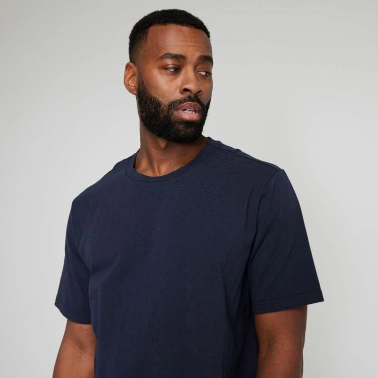 Nic Morris Men's Short Sleeve Pyjama Crew Neck T-Shirt Dark Navy - Image 2