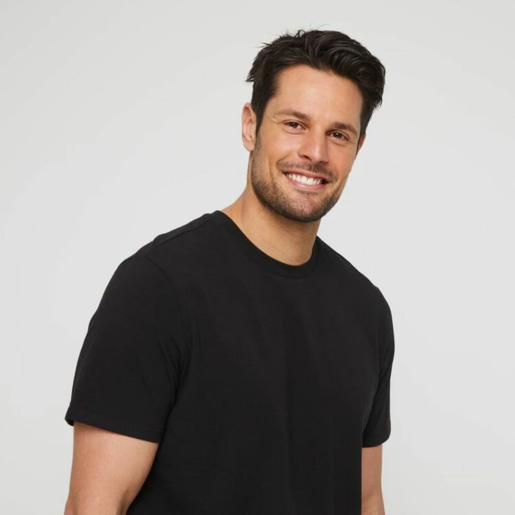 Nic Morris Men's Knit Crew Tee & Short Pyjama Set Black & Print - Image 2