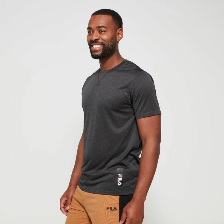 FILA Jase Quick Dry Tee Black Marle - Image 2