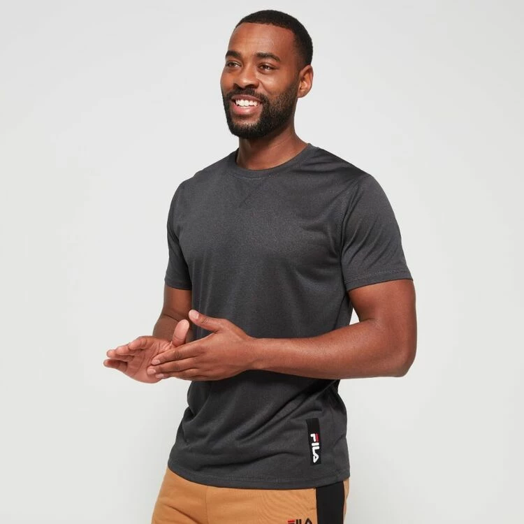 FILA Jase Quick Dry Tee Black Marle - Image 4