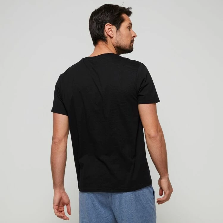 FILA Men's Justin Logo Jersey Tee Black - Image 4