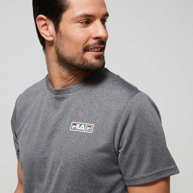 FILA Men's Cooper Mesh Tee Black Marle - Image 2