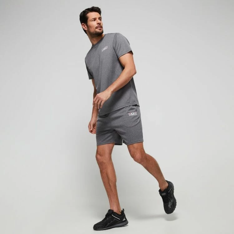 FILA Men's Cooper Mesh Tee Black Marle - Image 5