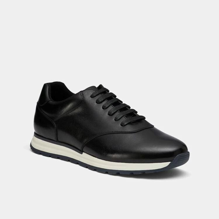 Jeff Banks Men's Contrast Outsole Leather Casual Shoe Black - Image 3