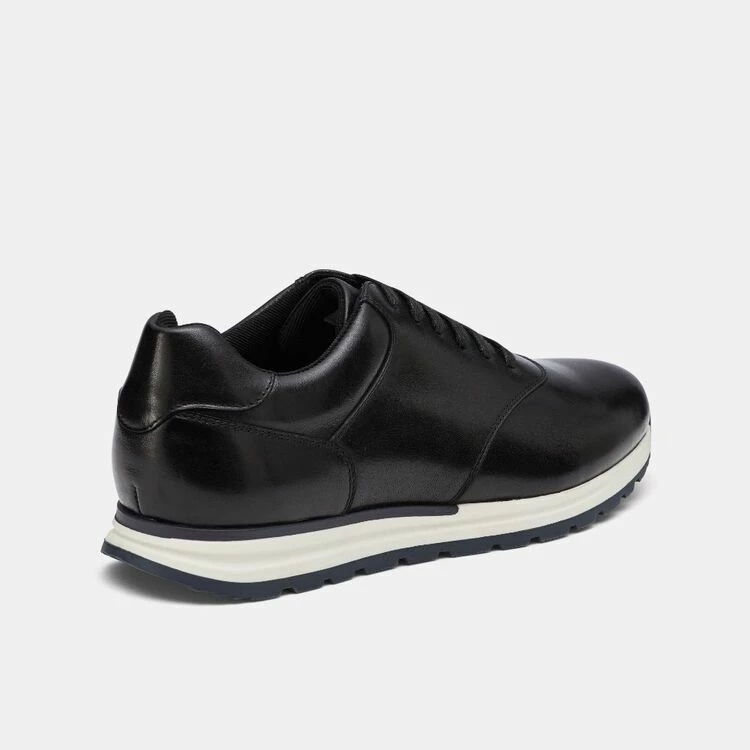 Jeff Banks Men's Contrast Outsole Leather Casual Shoe Black - Image 2