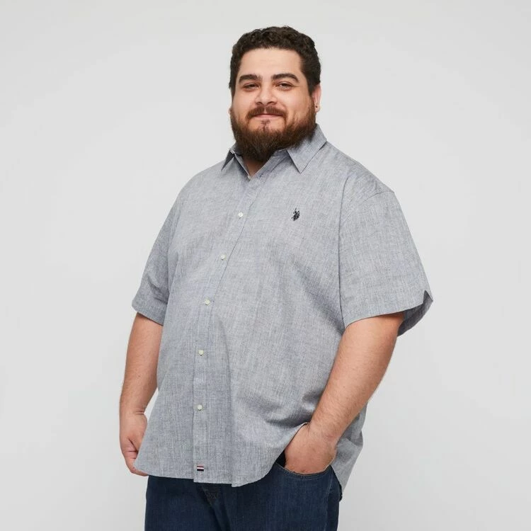 U.S. POLO ASSN. Big Embroidered Logo Short Sleeve Shirt Black - Image 5