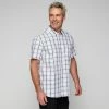 Bronson Casual Men's Docker Short Sleeve Check Shirt White & Navy