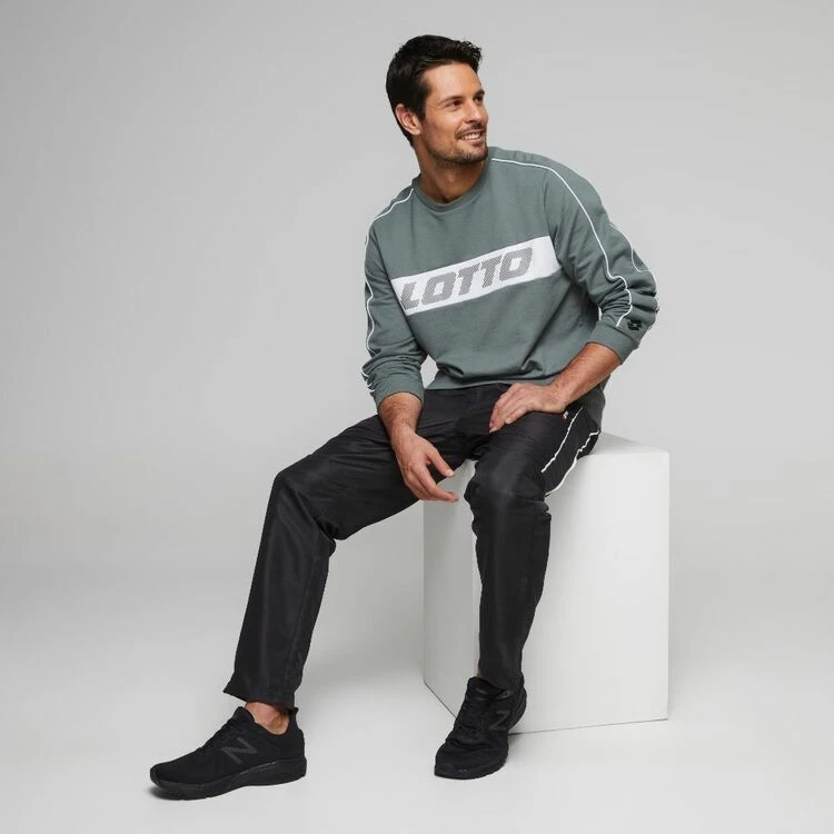 Lotto Men's Dinamico Woven Pant Black Steel - Image 3