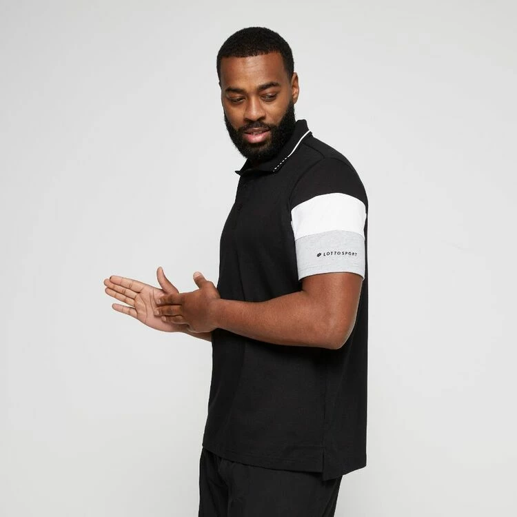 Lotto Men's Urban Polo Black - Image 2