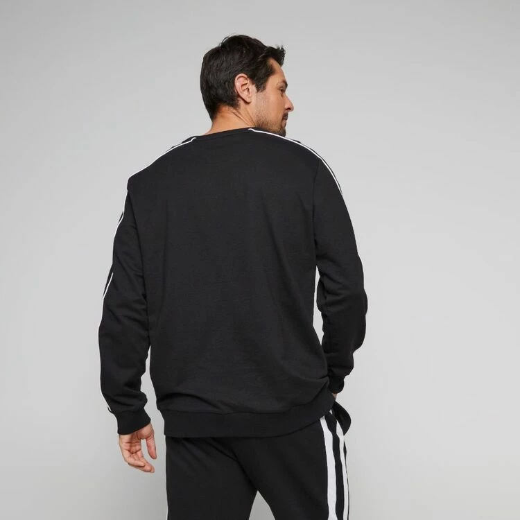 Lotto Men's Urban French Terry Sweat Black White - Image 4