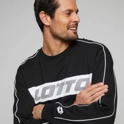 Lotto Men's Urban French Terry Sweat Black White